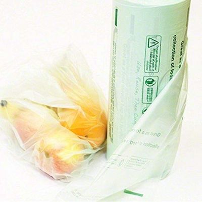 Borse di plastica su un rotolo, borse di verdure durevoli dei prodotti dell'en 13432 su rotolo 
