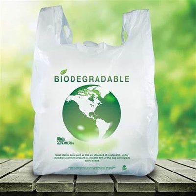 Le borse di drogheria durevoli della maglietta 100% 12 biodegradabili misura la larghezza in pollici