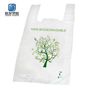 Sacchetto della spesa concimabile di plastica 100% biodegradabile