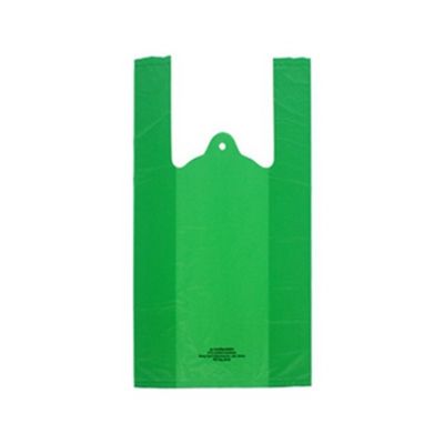 Bio- borse eliminabili basate dello spreco dell'animale domestico, sacchetti di plastica verdi della maglietta LF-PET-004