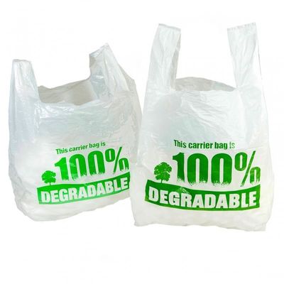 Sacchetti della spesa completamente concimabili, forma amichevole della maglietta dei sacchetti di plastica di Eco