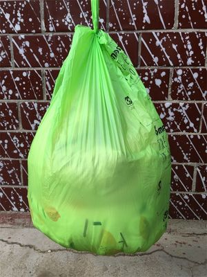 Il recipiente di plastica concimabile biodegradabile insacca il logo su misura