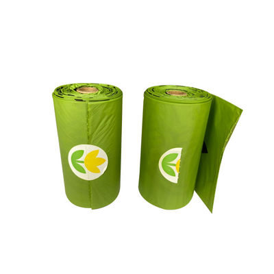 le borse biodegradabili verdi della pattumiera impermeabilizzano le borse di immondizia concimabili 15mic