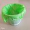 Borse di immondizia biodegradabili verdi su ordinazione
